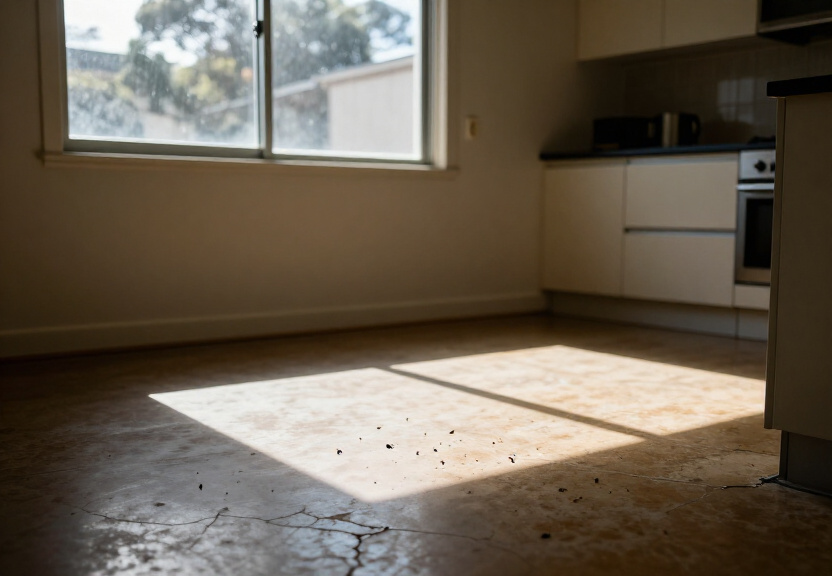 Cockroaches in an Allambie Heights kitchen before pest control